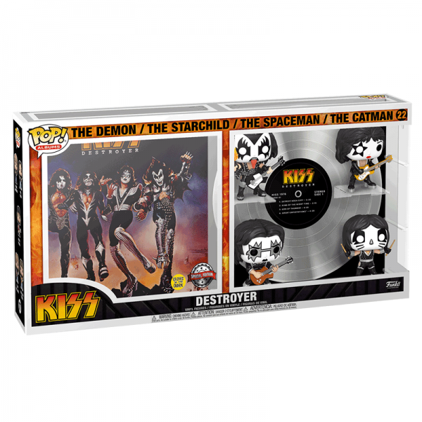FUNKO POP! - Music - Kiss Destroyer The Demon The Starchild The Spaceman The Catman #22 Special Edition Glow in the Dark
